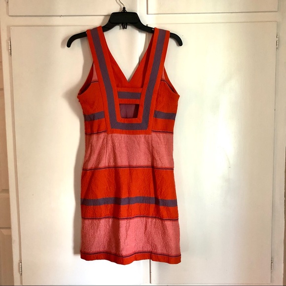 Anthropologie HD In Paris Cotton Sorbet Stripe Cutout Shift Dress, Size 2P - Picture 6 of 12